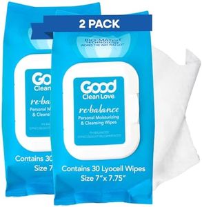 Good Clean Love Rebalance Feminine Wipes, Supports Vaginal Health Naturally & Reduces Odor, Moisturizing & Cleansing Hygiene Product Made with Aloe, pH-Balanced Feminine Wipes, 60 Biodegradable Wipes