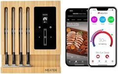 MEATER Block: 4-Probe Premium WiFi Smart Meat Thermometer | for BBQ, Oven, Grill, Kitchen, Smoker, Rotisserie | iOS & Android App | Apple Watch, Alexa Compatible | Dishwasher Safe