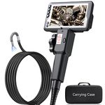 Articulating Borescope with Screen, Teslong Inspection Camera with 3.3ft Flexible Cable, Articulating Head Endoscope, Digital Scope Camera, 0.33" Probe, 8 LED Lights, 4.5" Display, Professional, Case