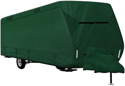 Leader Accessories Caravan & Motorhome Cover (23-25ft, Green) PRO Premium Travel Trailer RV Cover Breathable 4 Layer Non-Woven Material All Year Protection (7.01-7.62m)