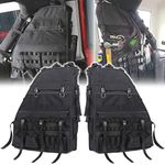 Roll Bar Storage Bag Cage with Multi-Pockets for Jeep Wrangler JK JKU TJ LJ Unlimited 4 Doors - Pack of 2