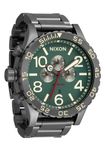 NIXON 51-30 Chrono Watch, Light Gunmetal / Dk Forest