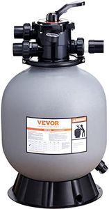 VEVOR Filtre à sable 482,6 mm système de filtre à sable pour piscine hors sol avec valve multi-ports 7 voies débit 45 GPM fonction filtre, lavage contre-courant, rinçage, recirculation, déchets, hiver