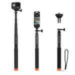 K&F Concept MS21 Carbon Fibre Selfie Stick Tripod, Invisible Selfie Stick with Adapter, Extendable Selfie Stick for Insta 360 Ace/Ace Pro/X4/X3/ONE X2/ONE X, DJI Osmo Action, AKASO Action Camera