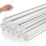 10 Packs 10 Inches Acrylic Rods 1 Inch Diameter Acrylic Sticks Plastic Dowel Rods Clear Acrylic Dowel Rods for DIY Crafts Party Decorations