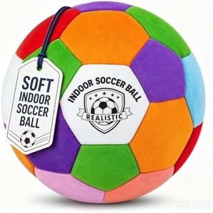 Champhox Indoor Soccer Ball Size 4, Lightweight Official 8inches Soft Safe Silent Soccer Ball with Pump for Inside House Dribble Up Ball Control Juggling Skills Practice Quiet Training