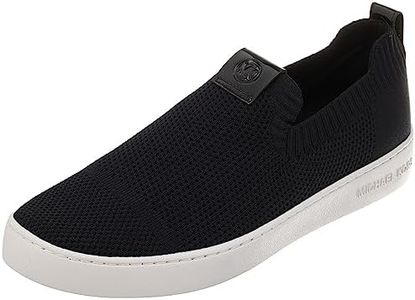 Michael Kors Women's Juno Knit Slip on Sneaker, Black, 6.5 US