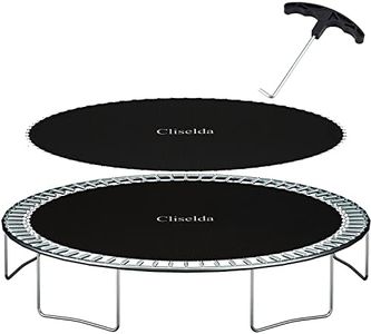 Cliselda Trampoline Replacement Mat (Mat Dia:127in), Fits 12 ft Round Frame with 72 V-Rings and Spring Tool, Fits 5.5 inch Springs, 12 Foot Jumping Mat (Excluding Frame and Spring)
