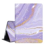 Azmyeuo Case for 10.2 Inch iPad 9th/8th/7th Generation 2021/2020/2019 - iPad Cover 9th/8th/7th Generation, Premium Leather Folio Stand Case - Auto Wake/Sleep and Multiple Viewing, Purple River Marble