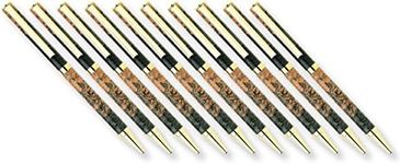 WOODRIVER Project Kit - Slim Style Cobalt Gold Solid Clip Ballpoint Pen, 10Pk