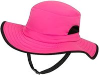 addie & tate Toddler Sun Hat for Kids UV Protection Beach Bucket Hat for Girls & Boys Fishing Safari Play Hat (Fuchsia, 4-7 Years)