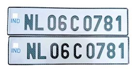 movell license plates Car Ind Embossed Number Plate