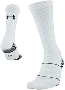 Under Armour boys Socks U456-P, boys, Socks, U456, White/Black, Youth Large