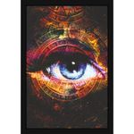 Mad Masters Eye Human Painting Aesthetic Hanging Photo Frame Decorative Item Home Decoration and Wall Decor for Living Room and Bedroom (MM 1428, 12x18 Inch, Paper, With Plexi Glass)