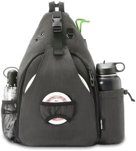 MYQ MOYAQI Disc Golf Bag with 10-12 Capacity, Backpack Retriever Holder and Storage Pockets, Padded Adjustable Strap Back Panel, Lightweight Durable(Grey) (MYQ-A02Y210010-Grey)