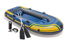 VWretails® Challenger 3 Inflatable Boat Capacity- 299kg, Dimension :138" L x 57" W x18.8 H(351cm x 145cm x 48cm)