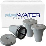 Reusable Coffee Holder and Filter Set, Grey 3 part with filter basket works with Keurig My K-Cup Home brewers by PureWater Filters (Pack of 3)