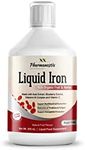Pharmanostix Liquid Iron Supplement 500 mL - Made with Organic Fruit and Herbal Blend - Supported with Acai Powder, B Complex and Vitamin C - Mixed Fruit Flavour - Suitable for Vegans