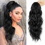 ALXNAN Ponytail Extension,Drawstrin