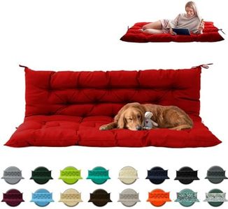 Zacammy Porch Swing Replacement Cushion for 3 Seat - Outdoor Waterproof Patio Furniture loveseat Cushions with Backrest - Thicken 4''Garden Bench Furniture (Red, Porch Cushions 40x47in)