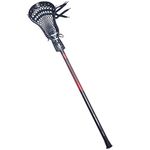 CAKLOR Lacrosse Complete Attack/Midfield Stick with Shaft & Head Mens-1 Sticks,Black