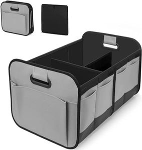 Car Trunk Organizer, Car Storage Box, Reinforced Handles, Collapsible Multi-Compartment, Foldable & Waterproof, 600D Oxford Polyester, Suitable for Any Car, SUV, Mini-Van