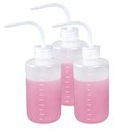 3 Pack Wash Bottles, Chetexus 250ml Safety Lab Wash Bottles, Plastic Squeeze Bottles Tattoo Bottle with Narrow Mouth and Scale Labels