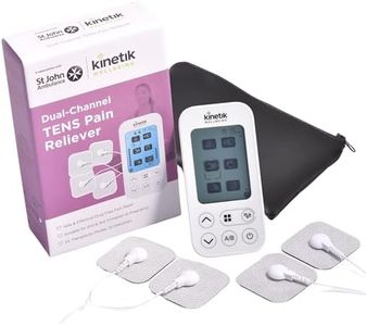 Kinetik Wellbeing Dual Channel TENS Machine for Pain Relief - Muscle Stimulator with 15 Intensities, 24 Therapeutic Modes - Suitable for Pregnancy & Sciatica - in Association with St John Ambulance