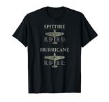 Spitfire Vs Hurricane Specs Fighter Aircraft WW2 Warbird T-Shirt