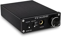 FX-Audio DAC-X6 headphone amp Mini HiFi 2.0 Digital Audio Decoder DAC Input USB/Coaxial/Optical Output RCA/Headphone amplifier 24Bit/96KHz DC12V (Black)