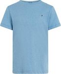 Tommy Hilfiger Boys Short-Sleeve T-Shirt Crew Neck, Blue (Dark Allure Heather), 16 Years