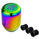 Temzzer Gear Knob 5 Speed Weighted Shifter Knob Gear Stick Short Handle for Most Manual Automatic Vehicles (Colorful)