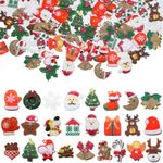 MAYCREATE® 100Pcs Christmas Resin Charms for Home Decor Window Small Christmas Decorations Items Christmas Charms Ornaments for Door, Wall, Xmas Tree, DIY Crafts