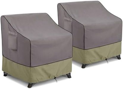 KylinLucky Outdoor Chair Covers Waterproof 31.5W x 33.5D x 36H inches 2pack, Heavy Duty Patio Furniture Cover for Outside Grey