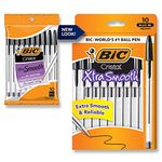 Bic MSP101-BLA Cristal Extra Smooth Pens, Multi-Colour