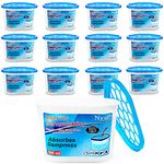 Nyxi Dehumidifier Set of 24 X Interior 500 ml Each Unit - Ideal to stop damp, mould mildew & condensation - For Wardrobe, Home, Kitchen, Garage, Bedroom, Caravan, Office, Basement etc White