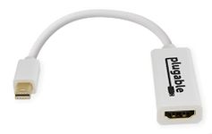 Plugable Mini DisplayPort (Thunderbolt 2) to HDMI Adapter - Driverless (Supports Mac, Windows, Linux, and 4K Displays up to 3840x2160@30Hz, Passive)