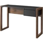 Walker Edison Writing Laptop Desk, Engineered Wood, Black/Walnut, 46 Inch