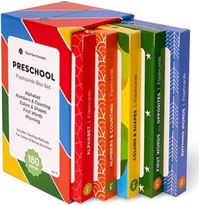 Preschool Flash Cards Learning Bundle - Alphabet, Numbers, Colors, Shapes, First Words, & Rhyming for Toddlers Ages 2-6