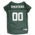 Pets First NCAA College Michigan State Spartans Mesh Jersey for DOGS & CATS, X-Large. Licensed Big Dog Jersey with your Favorite Football/Basketball College Team