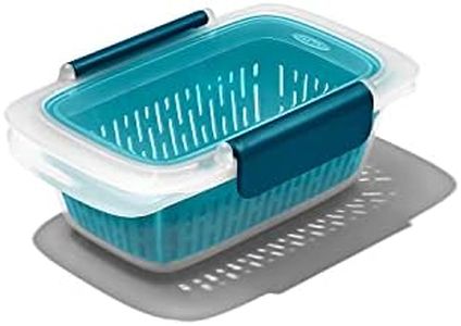 OXO Prep & Go Container with Colander, 0.4 Litre / 1.9 Cups, 18 x 12 x 7 cm