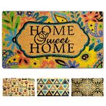 Coir door mat, inside and outside door mats, welcome mat, indoor and outdoor doormats, front doormat, non slip with PVC backing, entrance door mat, heavy duty coir door mat, 40x70 (Welcome Home)