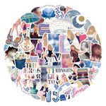 Singer Stickers,108 Pcs Pop Music Vinyl Waterproof Stickers for Laptops, Water Bottles,Phone,Skateboards,Helmets, Guitar, Phone, Best Gift for Girls Teens Adult