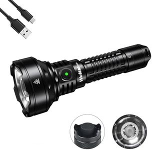 Wurkkos LED Tactical Flashlight Rechargeable - TD01C Tactical Flashlight High Lumens SFT40 LED Super Bright 1800LM with Buck Regulated Driver IP68 1000M Longest Range USB C