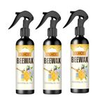 Beeswax Furniture Polish Spray Wood Shine Natural Brown Wooden Furniture Cleaner Floor Polishing Shiner for Old Furniture Door, Table, Chair and Other Furniture (Pack Of 3)