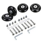 OwnMy 70 x 24mm Luggage Suitcase Replacement Wheels, Rubber Swivel Caster Wheels Bearings Repair Kits, Set of 4