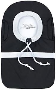 GBmates Ostomy Bag Covers-Waterproof Ostomy Pouch Liner with Adjustable Opening, Belt Hoop, Buckle Closure, Black, One size