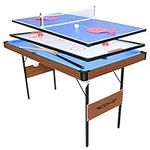 ALPIKA 55Inch 3 in 1 Combo Game Table, Folding Pool /Billiard Table, Hockey /Table Tennis Table with All Accessories