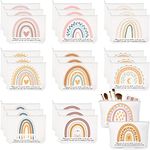 Sieral 30 Pcs Rainbow Canvas Makeup Bags Bulk Christmas Thanksgiving Appreciation Gifts Inspirational Cosmetic Bags Thank You Gifts for Teacher Employee Coworker Volunteer Nurse(Delicate)