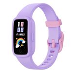 BIGGERFIVE Vigor 3 Kids Fitness Tracker Watch, AMOLED Screen, No App or Phone Needed, 3ATM Waterproof, Heart Rate & Sleep Monitor, Pedometer & Step Counter Smart Watch for Girls Ages 5-15 (Lilac)